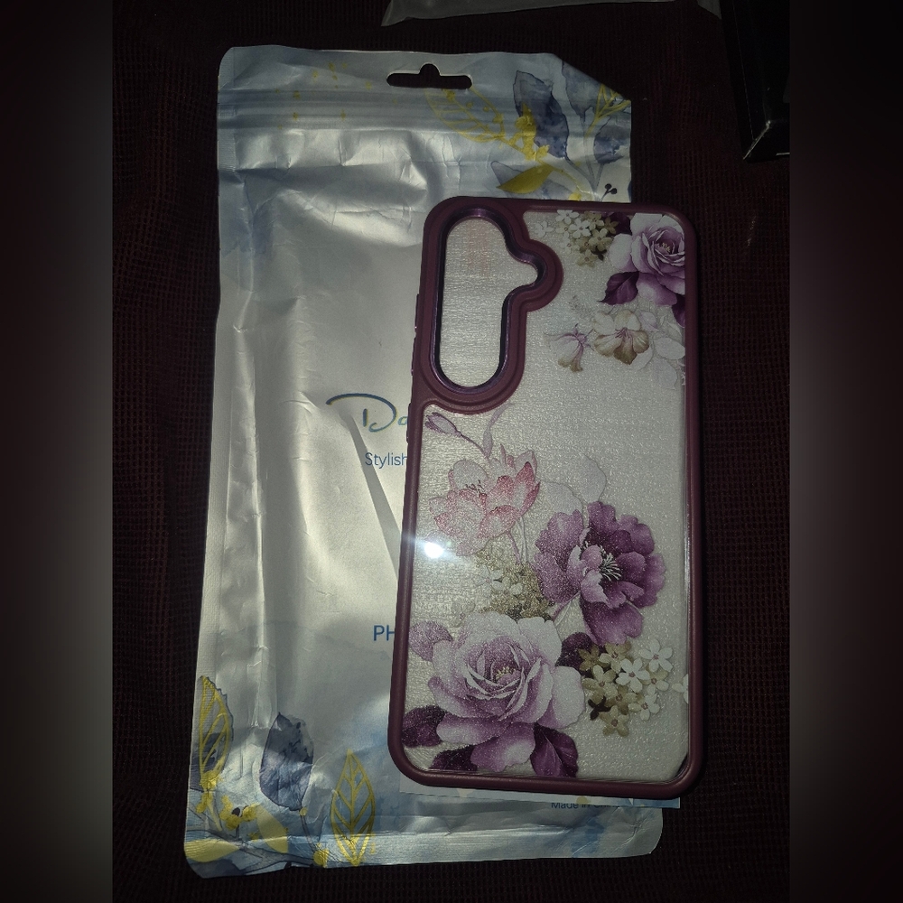 New Galaxy S24 case purple floral